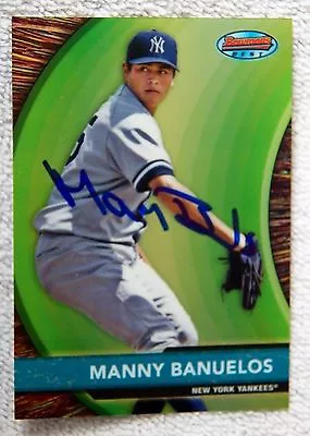 New York Yankees Manny Banuelos Signed 2012 Bowman's Best Card Auto • $9.99