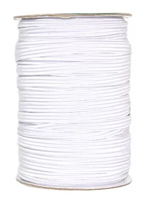 White Elastic Bands 1/4 Flat Elastic Cord Stretch Strap - 6mm 50 Yds Roll Of ... • $18.76