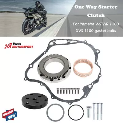 New One Way Starter Clutch For Yamaha V-STAR 1100 XVS 1100 Gasket Bolts 99~09 • $76.89