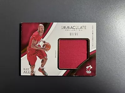 2016-17 Panini Immaculate Ray Allen Christmas Day Materials Patch /99 Miami Heat • $39.99