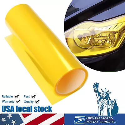 Fit For Headlight Taillamp Transparent Yellow Lens Vinyl Protection Film 12  • $6.49