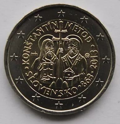  SLOVAKIA - 2 € Euro Commemorative Coin 2013 - Saint Cyrillus And Methodius • $5.50