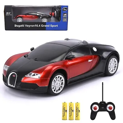 New 1:24 Scale RED Bugatti Veyron Remote Control Car RC Car Toy Gift For Kids • $24.99