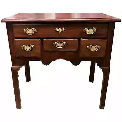 18th C English Mahogany Lowboy Or Dressing Table With Line Inlay • $895