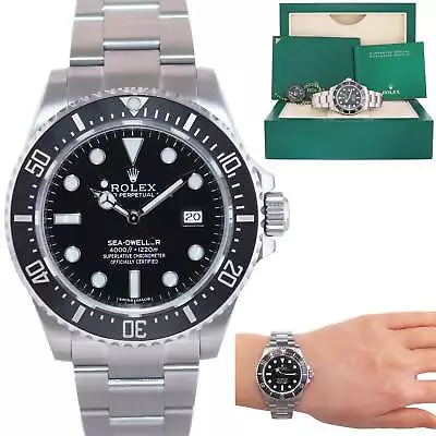 2015 MINT Rolex 116600 Seadweller SDK4 4000 Steel Black 40m Ceramic Dive Watch • $11992.13