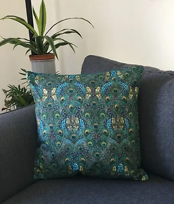 £13.99 • Buy Liberty Of London Fabric Cushion Covers  'Peacock Manor ' Dark Green