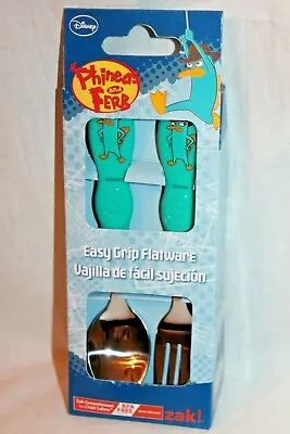 $5.99 • Buy New Disney Phineas And Ferb Set Fork And Spoon Zak