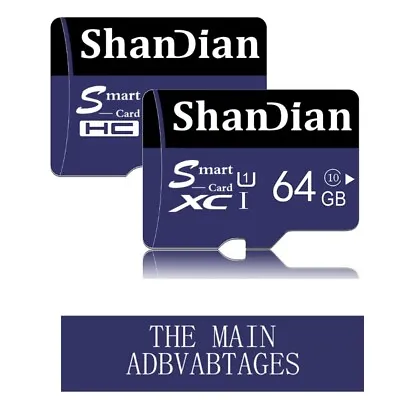 AHANDIAN SD Card 8GB/16GB/32GB/64GB/128GB SDXC TF Flash Memory Card Class 10 USA • $4.32