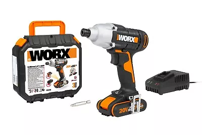 WORX WX291 18V Cordless 170Nm Impact Driver X1 2.0Ah Battery Charger & Case • £99.99