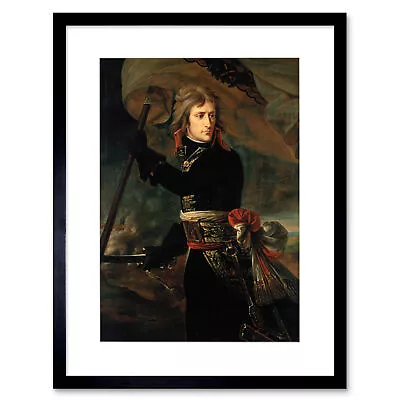 Painting Portrait Gros Napoleon Bonaparte Arcole Bridge Framed Print 12x16 Inch • £11.99