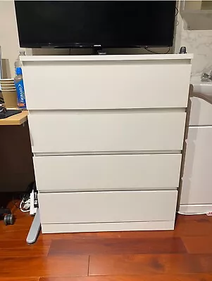 Ikea MALM Chest Of 4 Drawers 80x100cm • £50