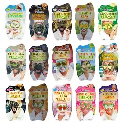 LADIES FACE PACK PEEL OFF MASK FACIAL TREATMENTS X10 JOB LOT BUNDLE SET TREAT • £13.95