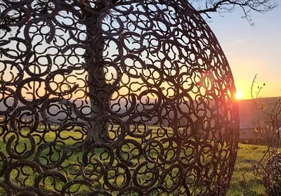Statement HUGE Garden Feature Horseshoe Sphere Sculpture 2.2 M *FREE DELIVERY* • £2199