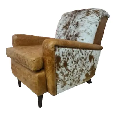 Brown Genuine Cow Hide & Leather Chair One Off Designs Made To Your Requirements • £1150