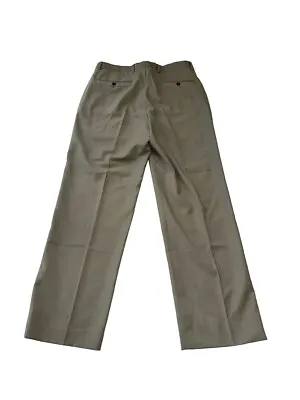 Brooks Brothers 32 X 32 Beige Loro Piana 100% Wool Flat Front Trousers Pant Flaw • $24.99