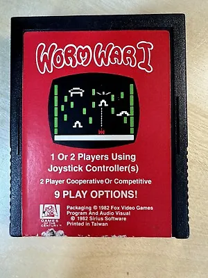 Worm War I (Atari 2600 1982) By 20th Century Fox (Cartridge Only) NTSC • $14.99