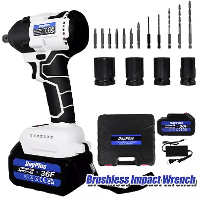 21V Brushless Impact Wrench Driver Cordless Drill Li-Ion Battery 1/2  420NM • $54.50