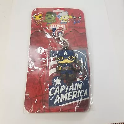 Funko Captain America Pop Lanyard - Badge Holder & Rubber Charm  • $9.99