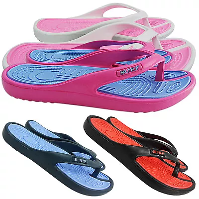 £5.95 • Buy Surf Eva Womens Mens Casual Toe Post Flip Flops Summer Beach Sandals Slippers 