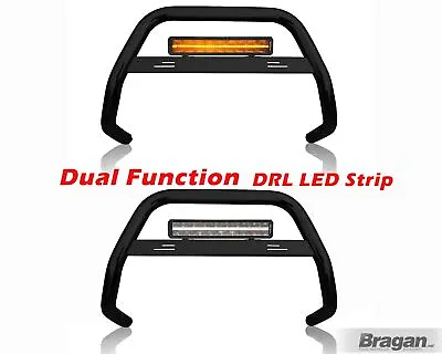 Bull Bar + 17  LED Light Bar For Nissan Navara NP300 2016+ EU EC Approved BLACK • $1453.57