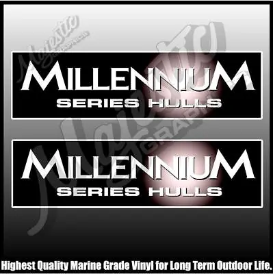 $13.75 • Buy MILLENNIUM HULLS -  QUINTREX - 250mm X 70mm X 2 - BOAT DECALS