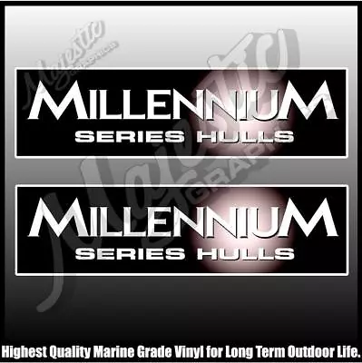 MILLENNIUM HULLS -  QUINTREX - 250mm X 70mm X 2 - BOAT DECALS • $13.75