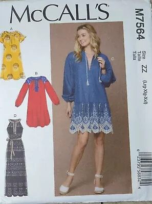 McCall's M7564 Misses Dress & Belt Pattern Size L-XXL NEW/UNCUT Free Shipping!!! • $9.96