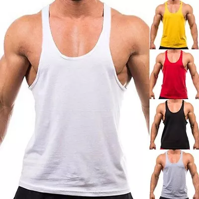 £11.99 • Buy Mens Vest Summer Gym Bodybuilding Stringer Gym Training Vest Tank Top