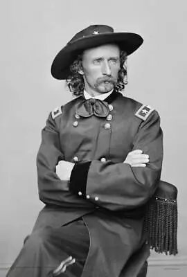 George Armstrong Custer Portrait Mini Poster 12.5  X 18.5  Laminated • $17.49