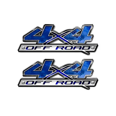 4X4 OFF ROAD  Chameleon Camo Blue Decals Bedside Truck Sticker - 2 Pack A53BLO • $13.99