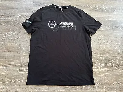 Puma Mercedes AMG Petronas Short Sleeve T Shirt Size Large Formula 1 Crew Pit • $29.99