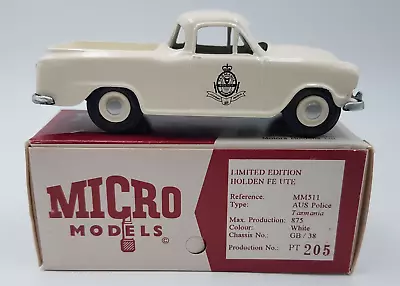 MICRO MODELS MM511 White Holden FE Ute PT205 Limited Edition 1:43 • $129.95