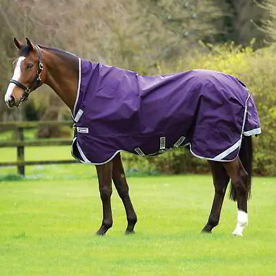 Rambo Wug 0g High Neck Turnout Horse Rug - Purple/Silver • £236.96