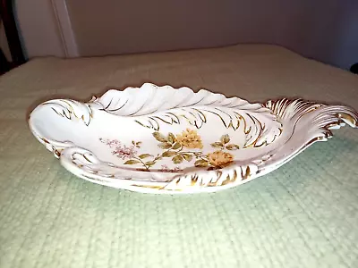 13  Gorgeous Vintage C.T. GERMANY FLORAL VEGTABLE BOWL W/GOLD TRIM • $19.99