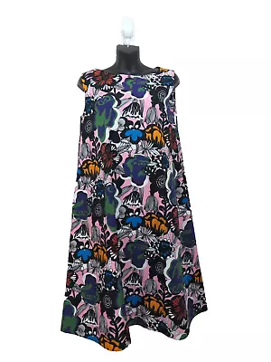 Marimekko X Uniqlo Size Small Sleeveless A-Line Cotton Dress Floral Trapeze NEW • $46.75