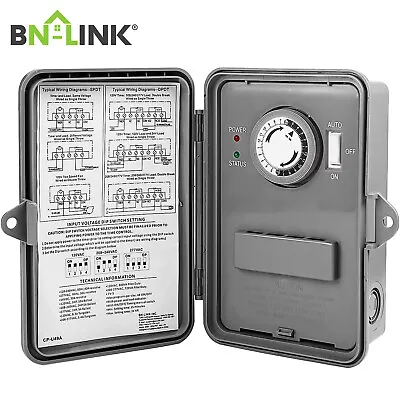 BN-LINK Pool Pump Timer Outdoor Timer Box Heavy Duty 24Hr Programmable For Pool • $34.99