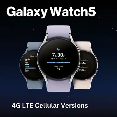 Samsung Galaxy Watch5 Smartwatches- 4G LTE/Cellular Versions- Unlocked • $197.98