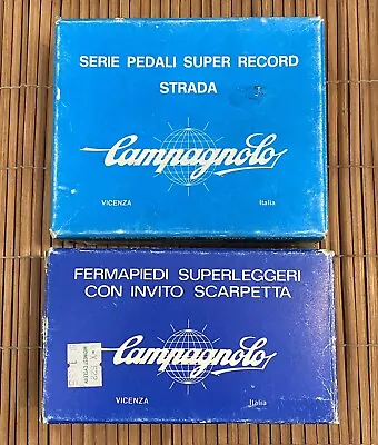 NOS/NIB Vintage Campagnolo Super Record Strada Titanium Axle Pedals And Toe-Clip • $620