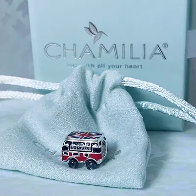 Genuine CHAMILIA Sterling Silver LONDON BUS Charm ~ NEW ~ 2020-0829 • £24.95