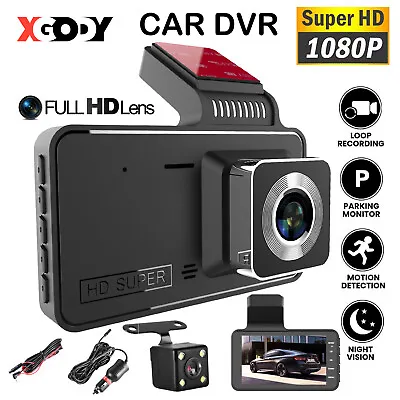 $36 • Buy 1080P Car Dash Camera Video DVR Recorder Front Rear Night Vision Dual Lens Cam