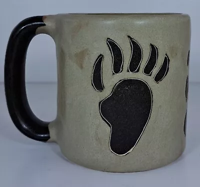 Mara Mexico Stoneware Bear Claw Paw Print Hand Painted Mug Tan Brown Rustic • $7