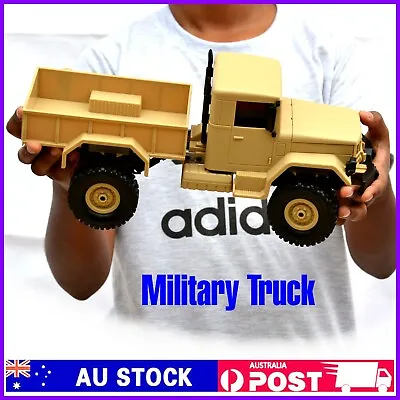 2.4 4WD Remote Control Military Truck Replica Model RC Rock Crawler Army Toy Car • $61.75