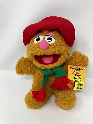 Muppet Babies McDonalds Plush Vintage 1988 Baby Fozzie Bear Christmas With Tag • $14.95