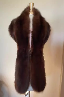 Gorgeous Luxury Vintage Genuine Russian Sable Fur Stole Wrap Hollywood Glam • $385