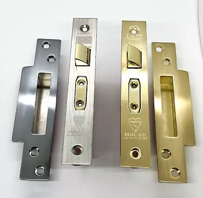 Union 5 Lever Mortice Sash Lock High Security BS Kite Mark Brass Chrome 2.5  &3  • £25.10