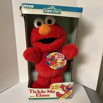 Vintage Tickle Me Elmo Doll Original 1996 NEW IN BOX Tyco Plush Toy Rare  W/ Tag • $44.99