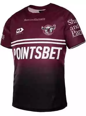 Manly Sea Eagles 2022 NRL Mens Maroon Training Shirt Sizes S-7XL BNWT • $69.95