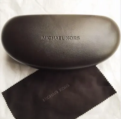 Michael Kors MK Brown Clamshell Hard Case For Eyeglasses Sunglasses W/Cloth • $13.45