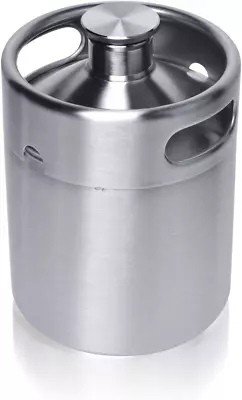 Mini Keg Growler Pressurized Growler 64 OZ 304 Stainless Steel Mini Keg With • $39.05