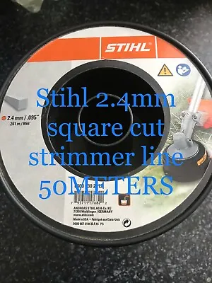 £12.60 • Buy 50m Of Genuine STIHL 2.4mm Square Brushcutter Strimmer Trimmer Cord Line Wire